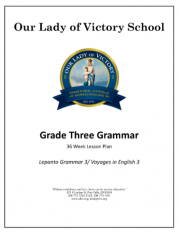 Lesson Plans – Grade 03 Lepanto Grammar